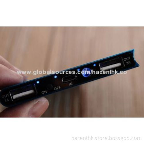 10,000mAh Super Slim Power Bank with 5V/1A Input, CE, FCC, RoHS Marks